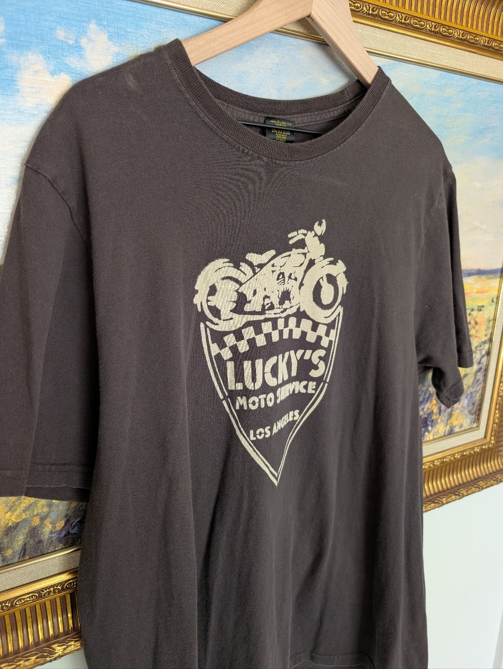 Vintage Lucky Brand Brown T Shirt